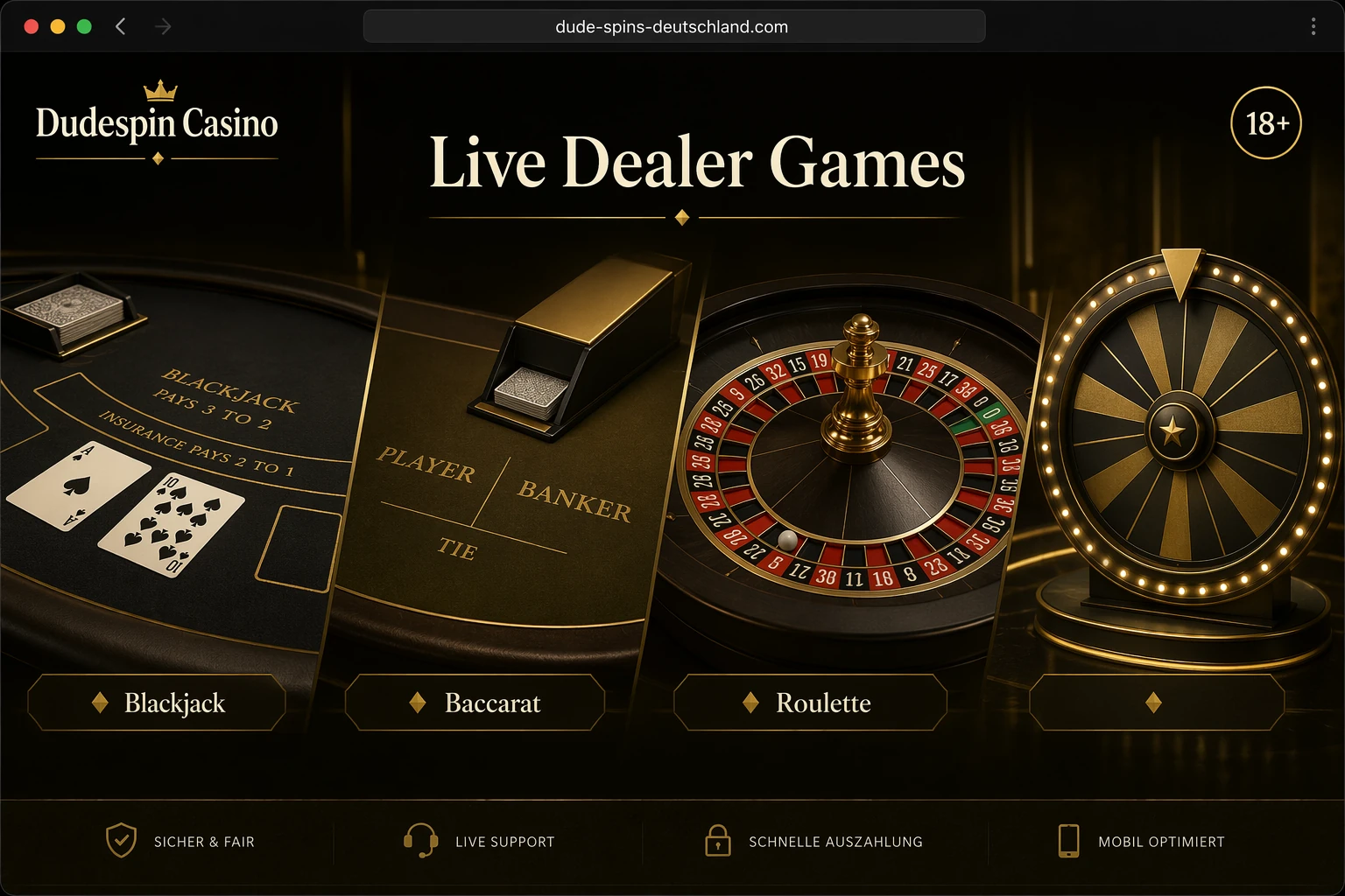 Dudespin Live Dealer Games: Mehr als nur Roulette