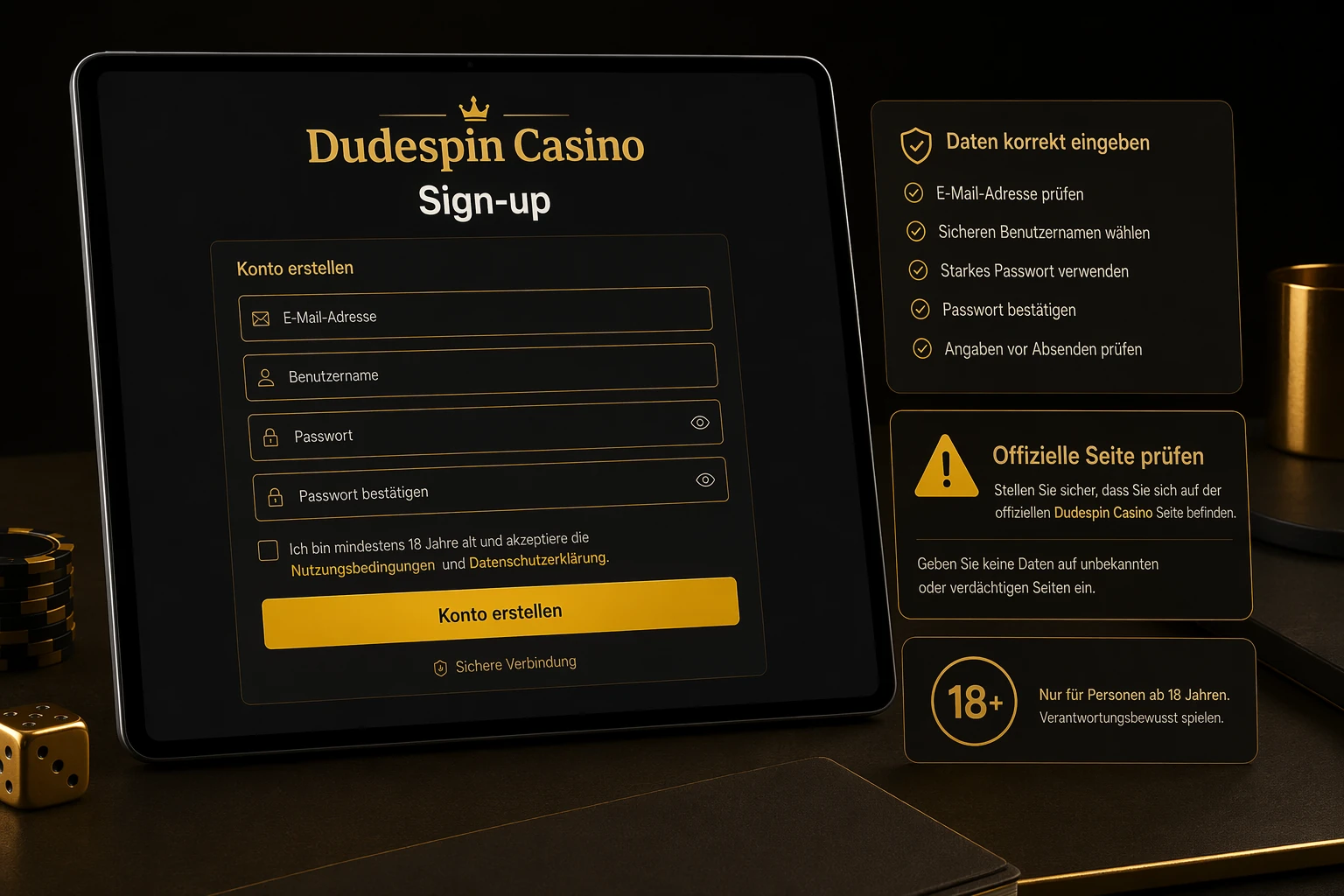Dudespin Sign-up: Was Nutzer beachten sollten